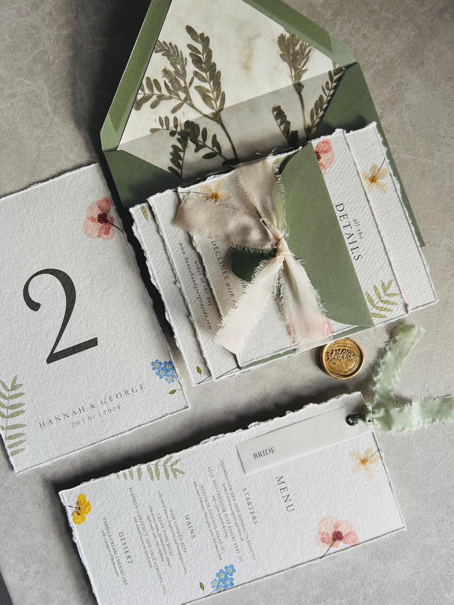 Wildflower Boho Table Numbers