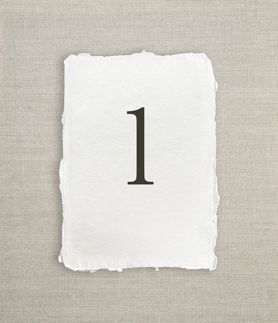Classic Minimalist Table Numbers