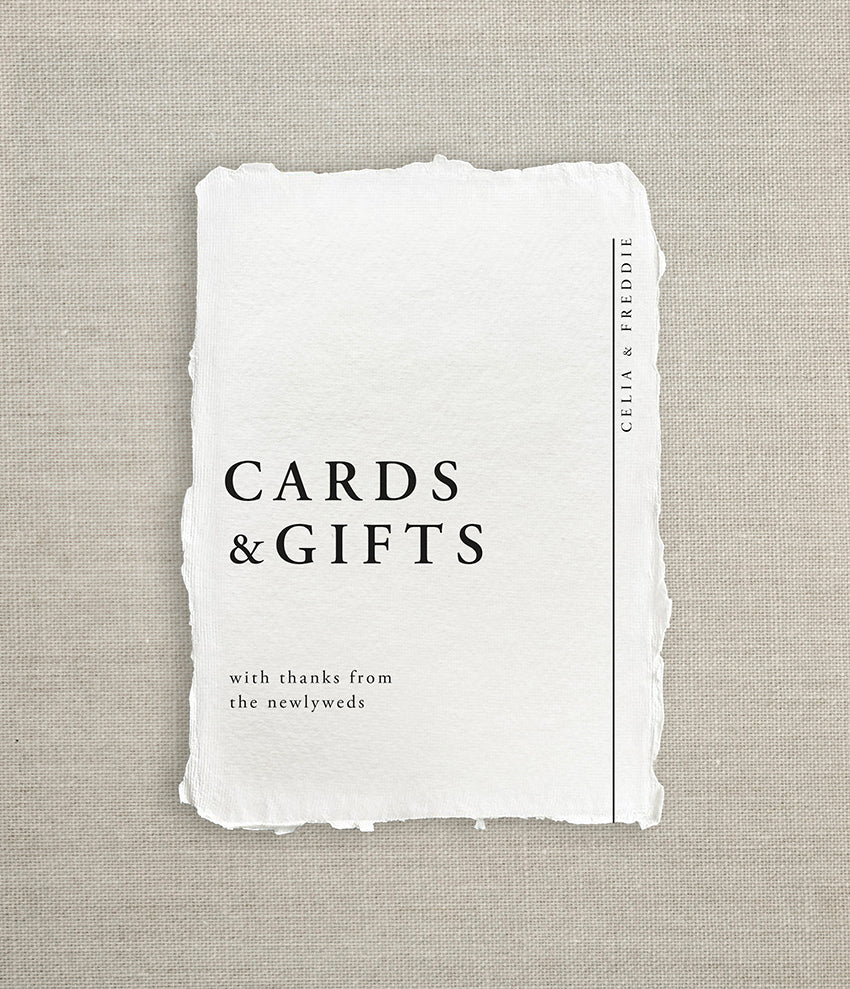 Classic Minimalist Cards and Gifts Sign