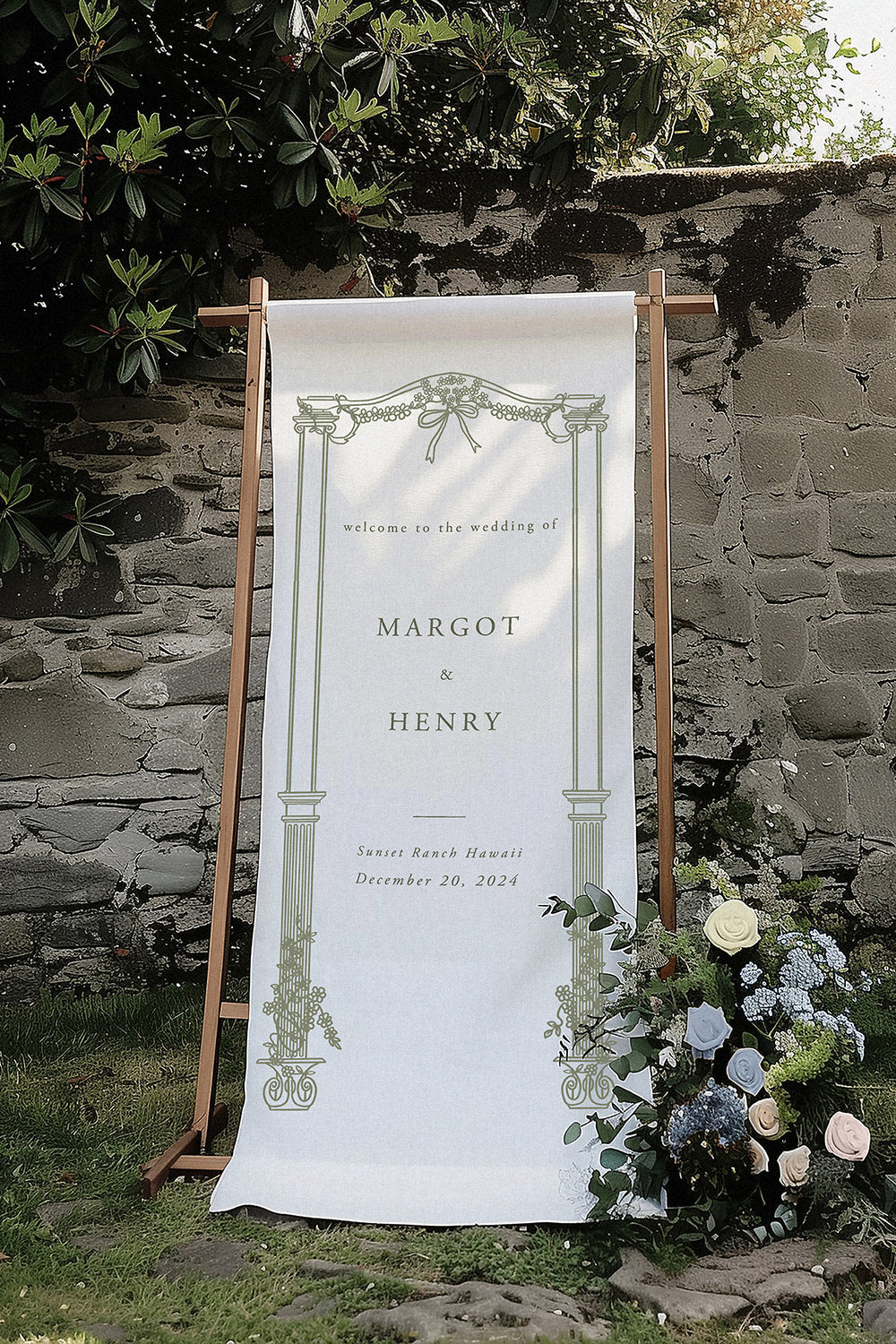 Secret Garden Linen Welcome Sign