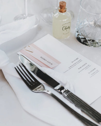 Classic Minimalist Menu with Place Cards