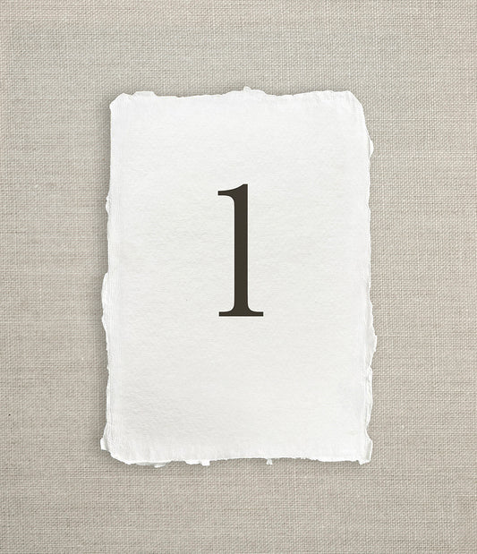 Classic Minimalist Table Numbers
