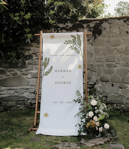 Enchanted Forest Linen Welcome Sign