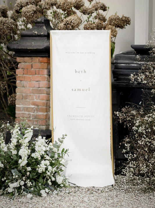 Delilah Linen Welcome Sign