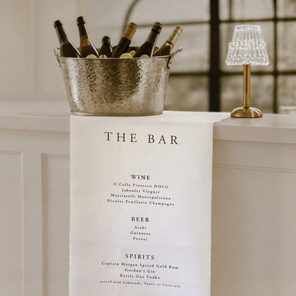 Linen Bar Menu