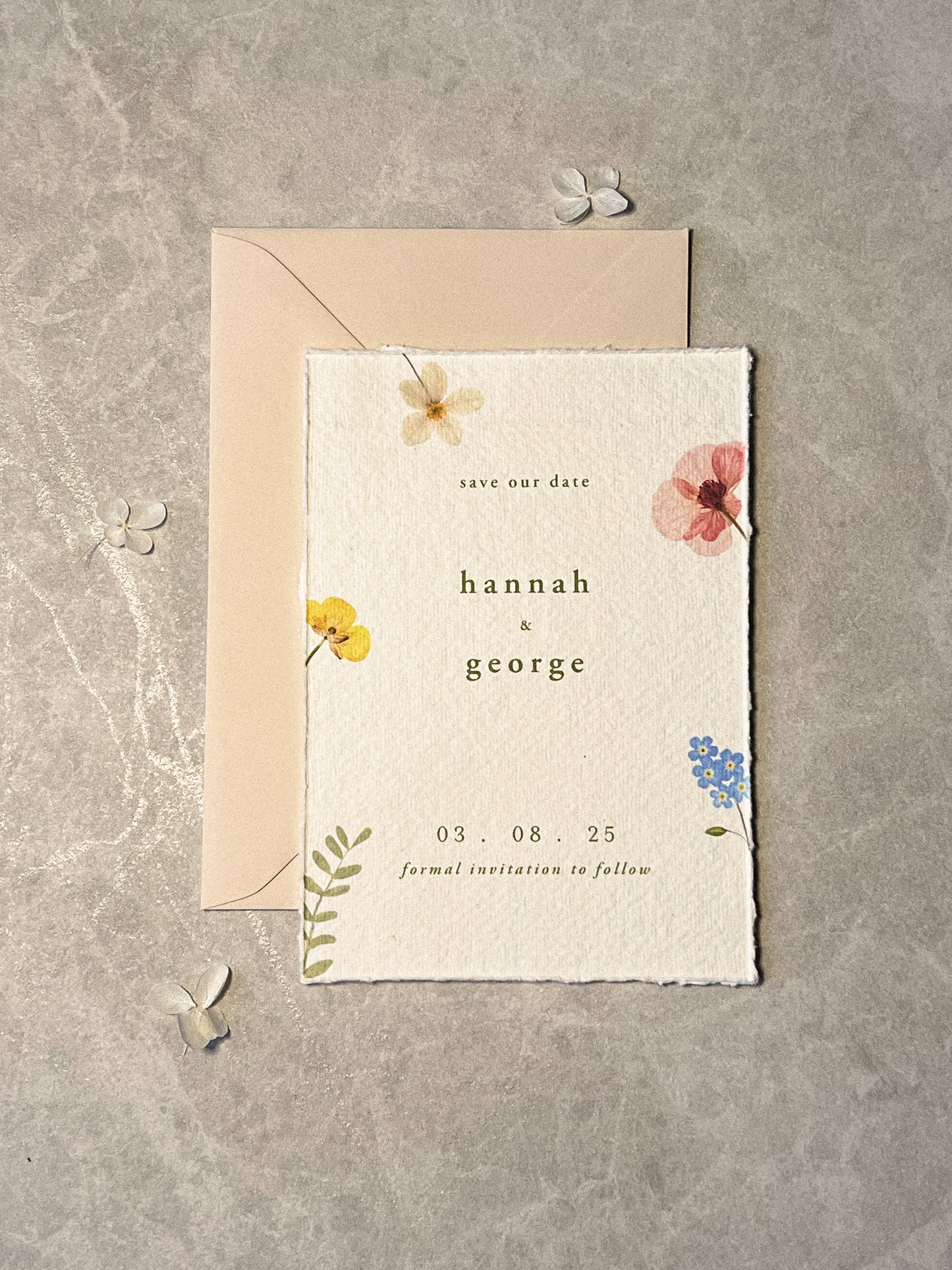 Wildflower Boho Wedding Save the Date