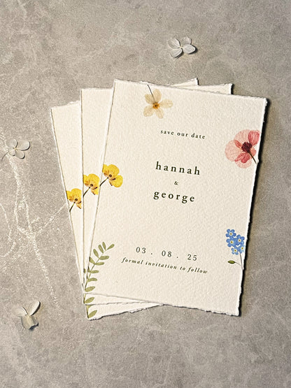 Wildflower Boho Wedding Save the Date