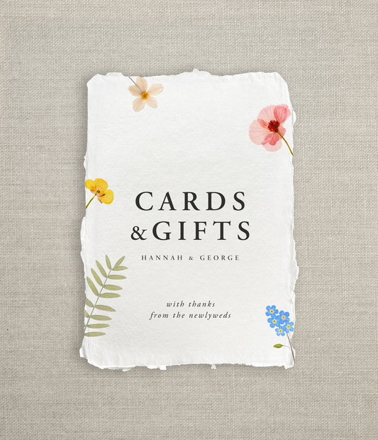 Wildflower Boho Cards and Gifts Sign