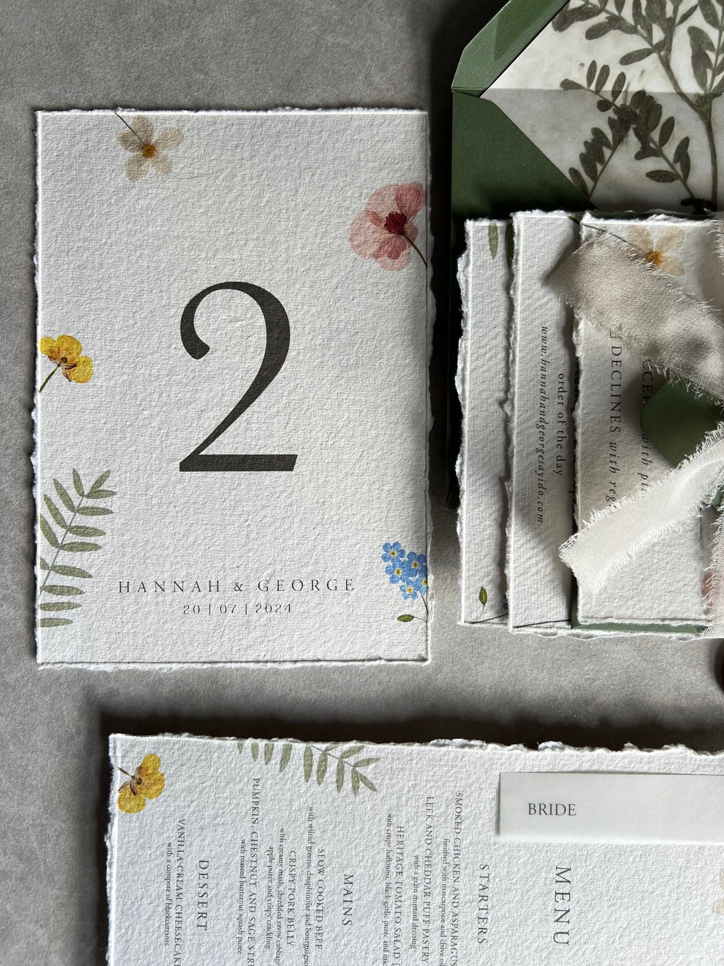 Wildflower Boho Table Numbers